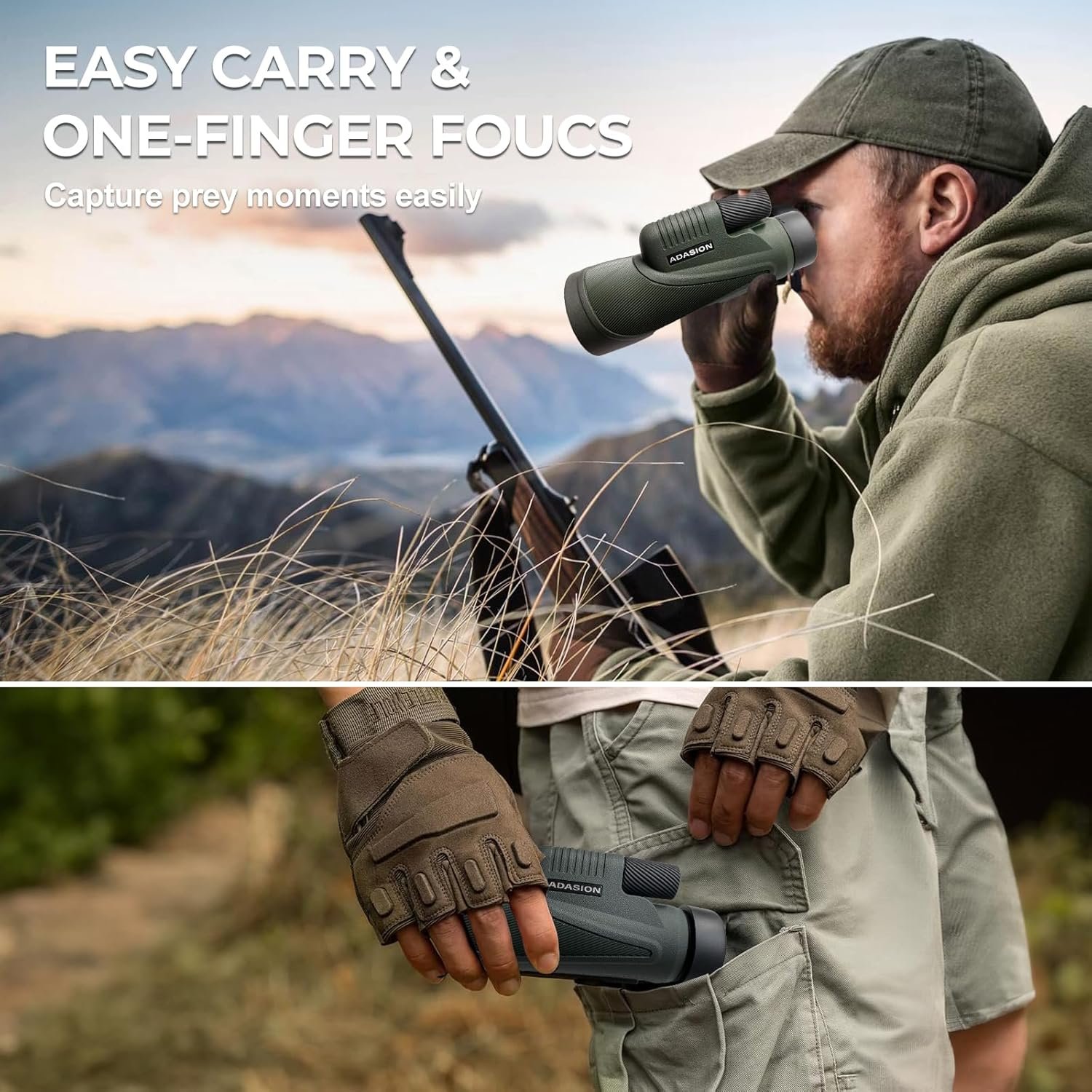 12x56 HD Monocular Telescope High Powered for Adults with Smartphone Adapter, High Powered Monocular Scope with Clear Low Light Vision for Star Watching, Bird Watching, Hiking,...