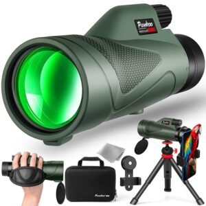 12x60 HD Monocular Telescope for Adults with Smartphone Adapter Tripod Hand Strap - High Power Monoculars Equipped with Large BAK4 Prism & FMC Lens - Suitable for Bird Watching...
