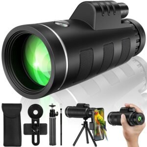 40x60 Monocular Telescope for Adults High Powered, Monocular for Adults, Compact Low Light Vision for Wildlife, Hunting, Camping, Travel &Outdoor Adventures