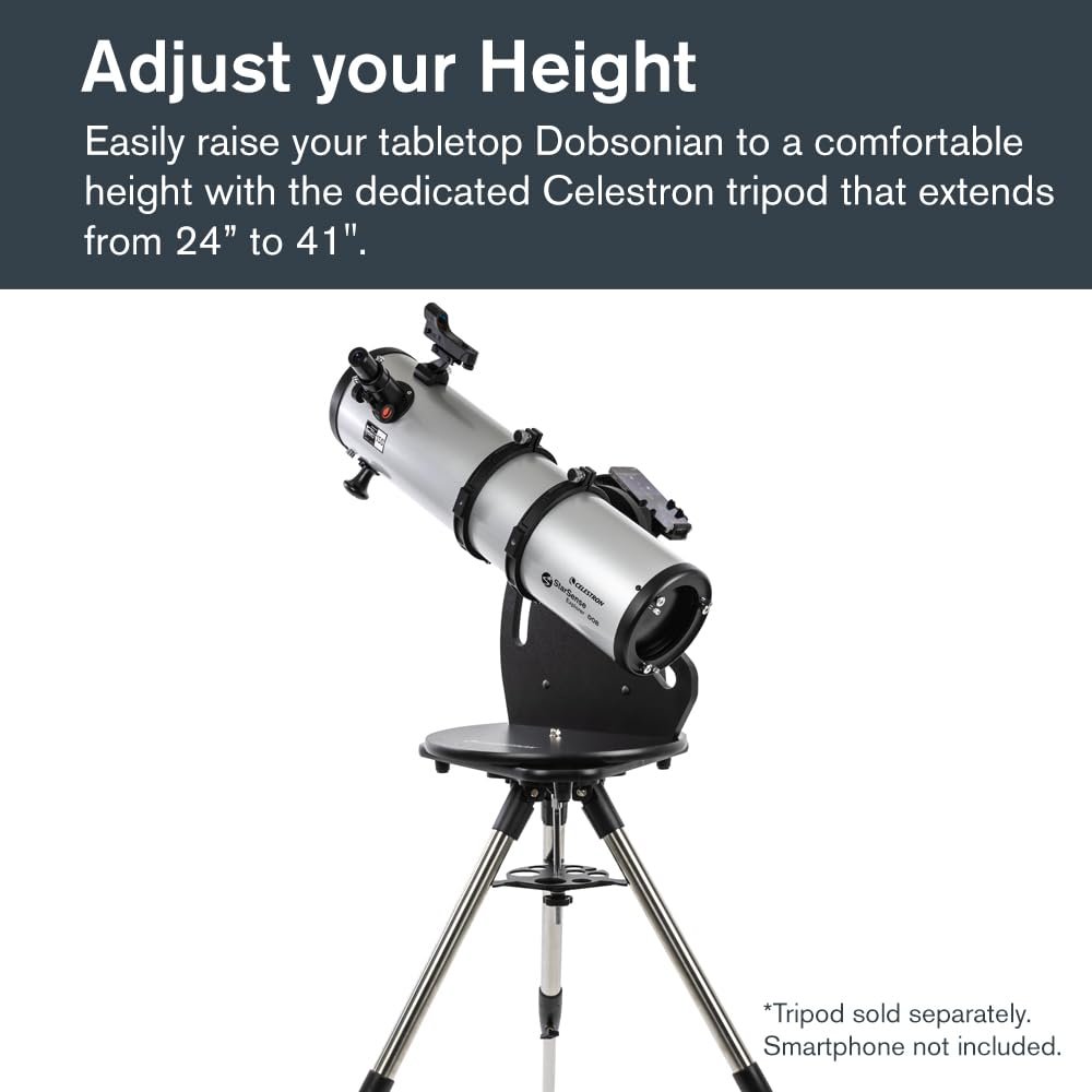 Celestron 22482 StarSense Explorer 150mm Tabletop Dobsonian Smartphone App-Enabled Telescope Works with StarSense App to Help You Find Nebulae, Planets & More – iPhone/Android...