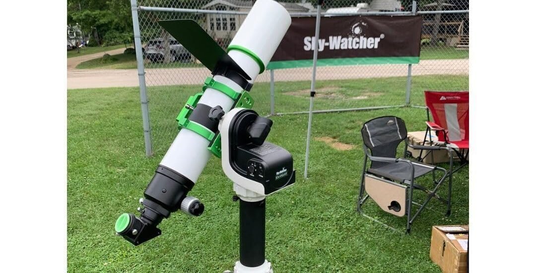 Celestron Heliostar 76 H-Alpha 76mm Aperture with 630mm Focal Length Solar Telescope and SolarQuest Alt-Azimuth Mount Kit for Double-Stack Performance