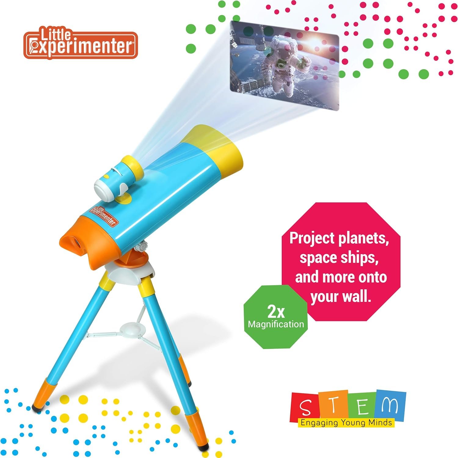 Projector Telescope for Kids, Children's Telescopes & 24 Space Images, Educational Book Incl, Great STEM Activity Science Toys, Learning Gifts for Boys & Girls Ages 3 4 5 6-12...