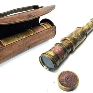 Scout Regiment Brass Telescope 19" London 1940 Broadhurt Clarkson Antique Replica Spyglass Scope High Resolution DF Lens Brilliant Magnification (Scout -19")
