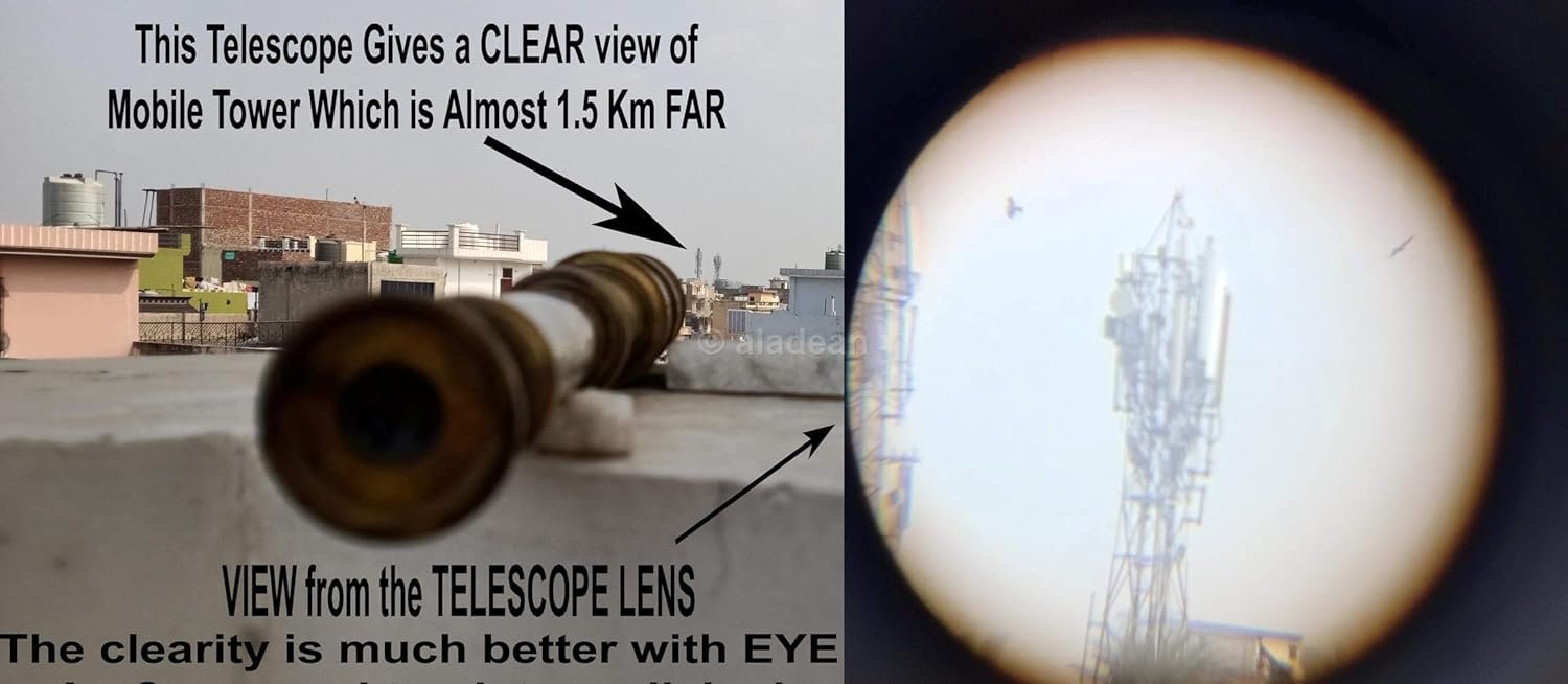 Scout Regiment Brass Telescope 19" London 1940 Broadhurt Clarkson Antique Replica Spyglass Scope High Resolution DF Lens Brilliant Magnification (Scout -19")