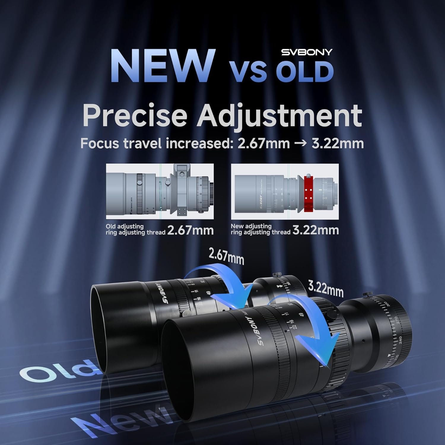 SVBONY SV555 Telescope-New Upgrade, Precision Focus Zero Compromise, Astrophotography Telescope 54mm APO Refractor SLR Camera Lens, 44mm Full Frame, F4.5 to F22 Variable...