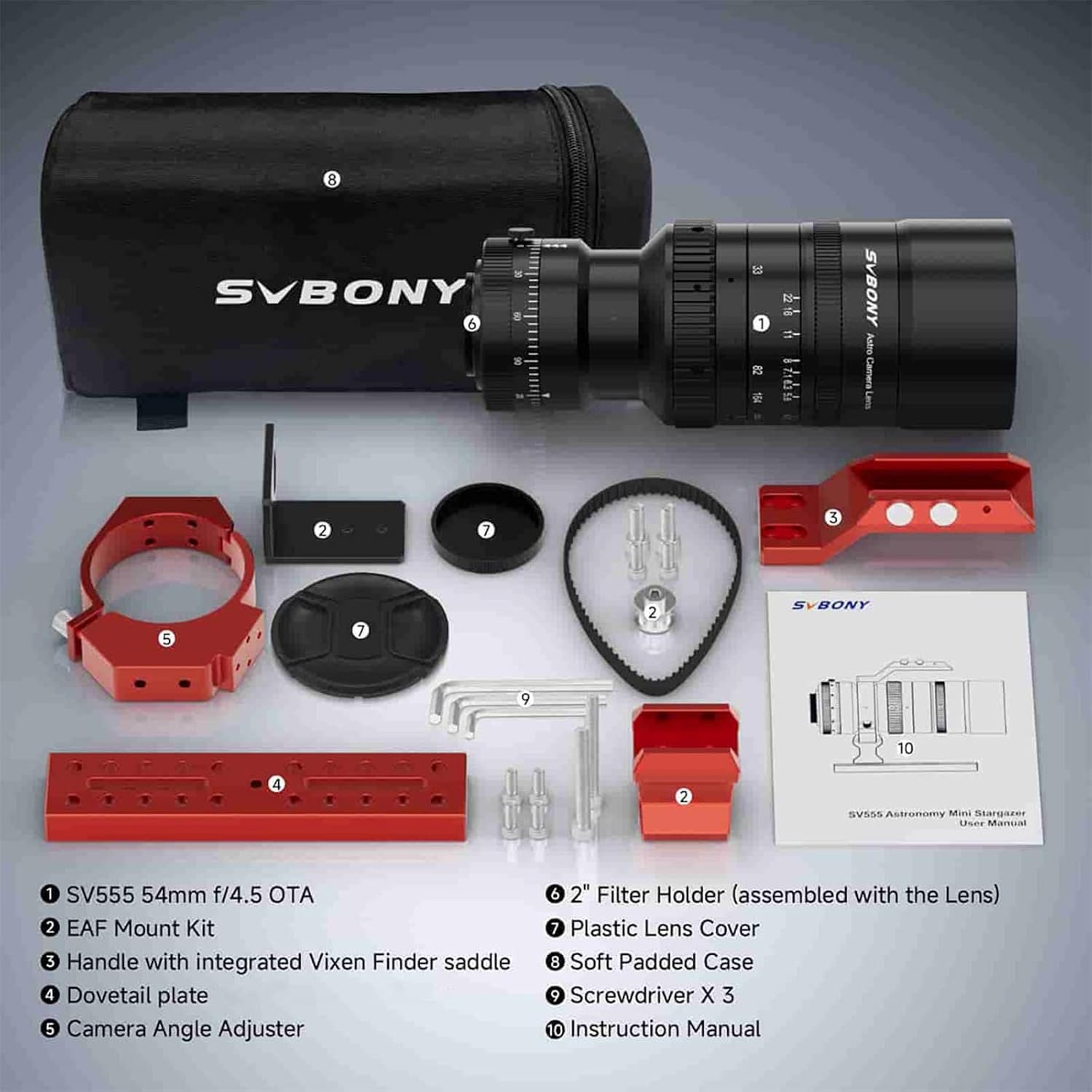 SVBONY SV555 Telescope-New Upgrade, Precision Focus Zero Compromise, Astrophotography Telescope 54mm APO Refractor SLR Camera Lens, 44mm Full Frame, F4.5 to F22 Variable...