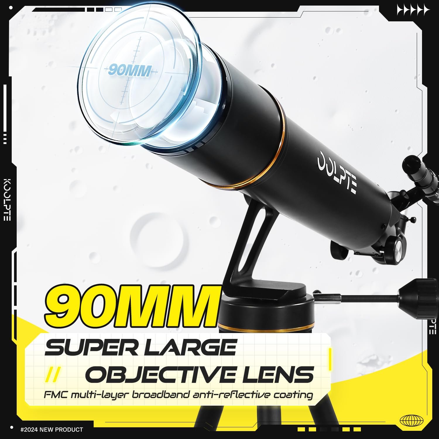 Telescope, 90mm Aperture 700mm - Vertisteel AZ Mounting Base, High Power Telescopes for Astronomy Enthusiasts, Adults & Kids, with Carrying Bag, Wireless Remote Control, Phone...